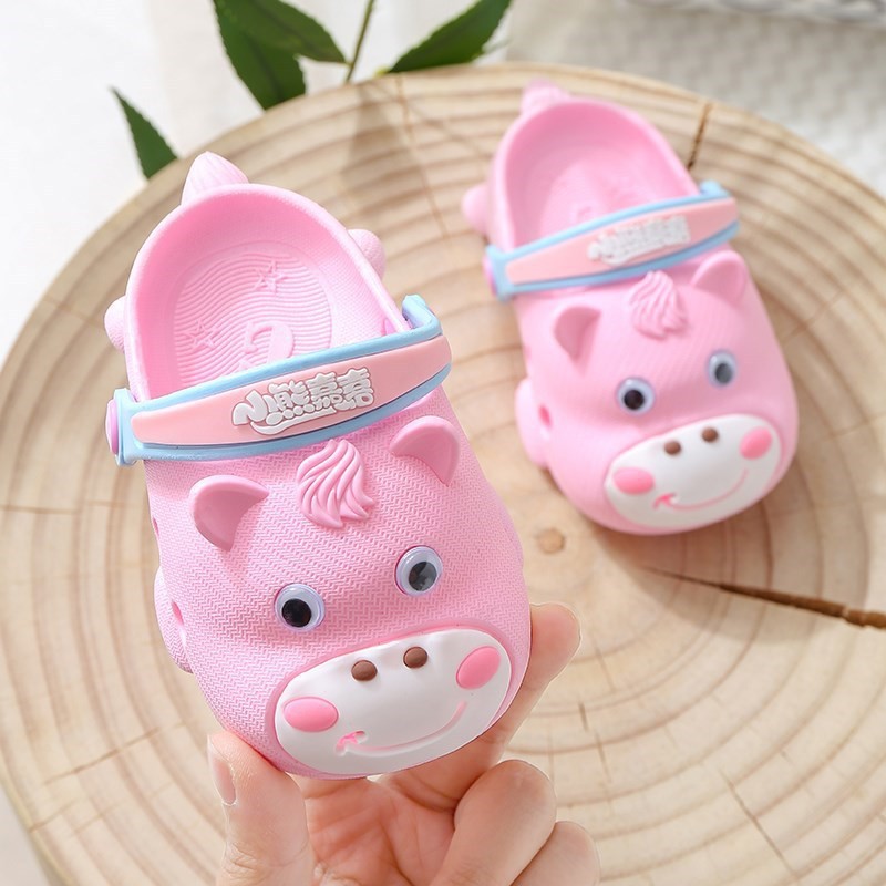 HappyOliver HELLO MOO PAO2 Sandal Anak Laki Laki Perempuan Bahan Karet Model Lucu 0-5 Tahun Import