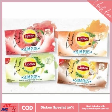 

⭐COD⭐ Lipton Slim Plus Tea Teh Diet Herbal Turki - Apricot