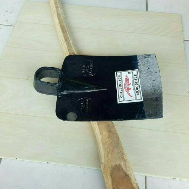 1SET Cangkul buaya tebal + gagang pacul kayu keras pacul tukang adukan semen