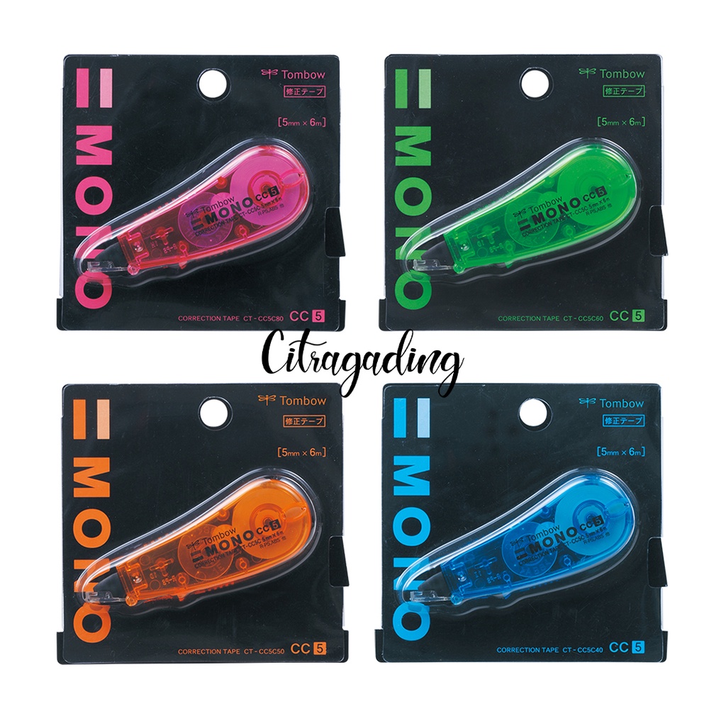 

CORRECTION TAPE TOMBOW MONO CT-CC PITA KOREKSI 6mx5mm POLOS WARNA WARNI FANCY LUSIN ECER GROSIR TIPEX