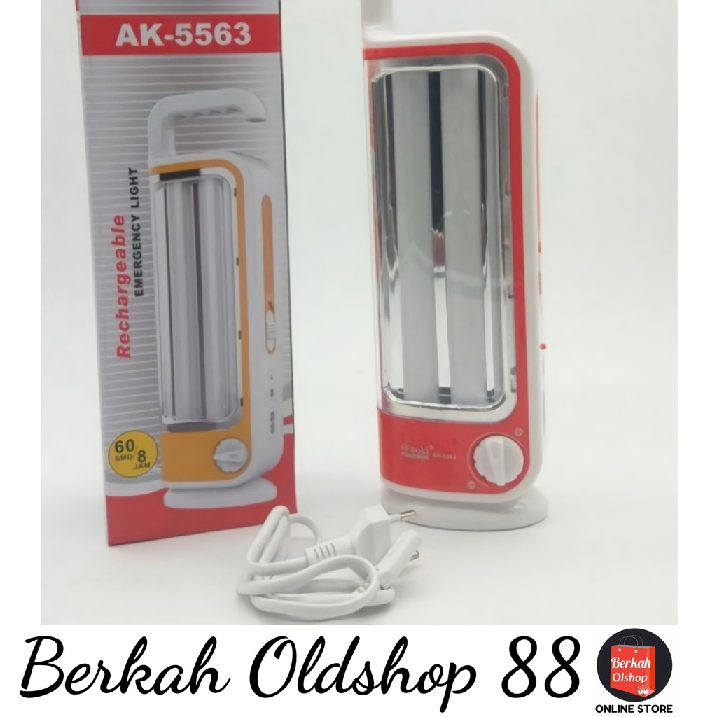 Berkah Oldshop 88 - LAMPU EMERGENCY TUBE 60SMD DIMMER DARURAT AOKI AK 5563