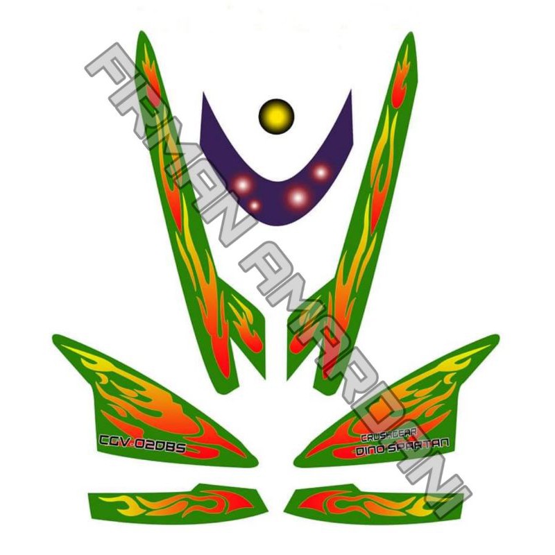 Stiker DINO SPARTAN (Crush Gear) non ori