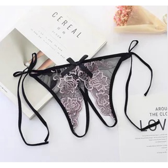 G String Wnita Renda bordir berongga thong Celana Dalam Low Waist Lingerie Sexy 3C162