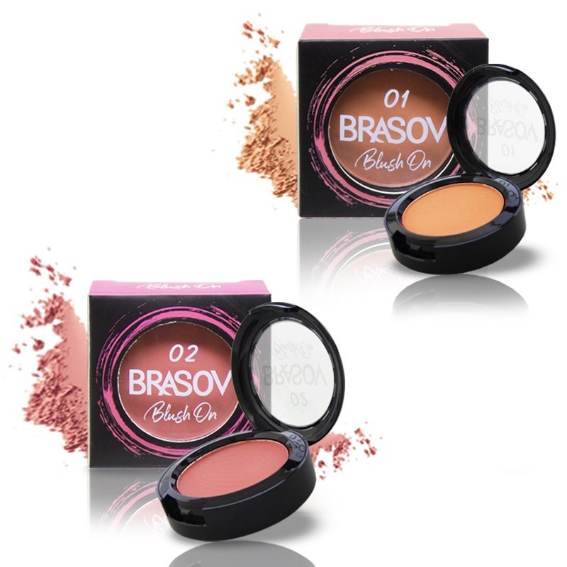 BRASOV Blush On Shade Matte 01 &amp; 02 Pigmented Perona Pipi Pemerah Pipi Mate Original Halal BPOM