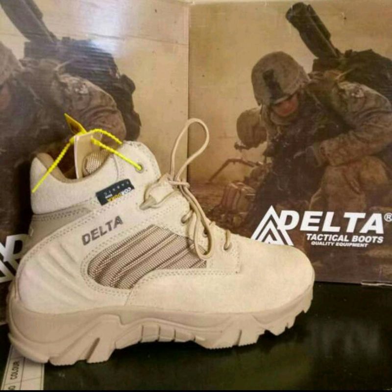 Sepatu Delta Pendek 6 Tactical Boots Coklat Gurun Import
