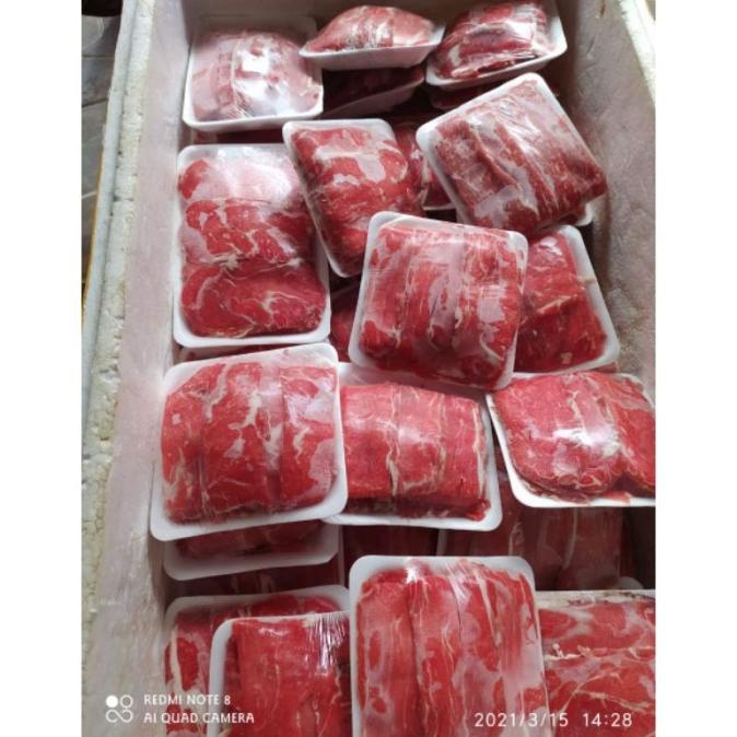 

Beef Slice Daging Sapi Impor Iris Tipis 500 Gram Non Fat Teriyaki Winutoko