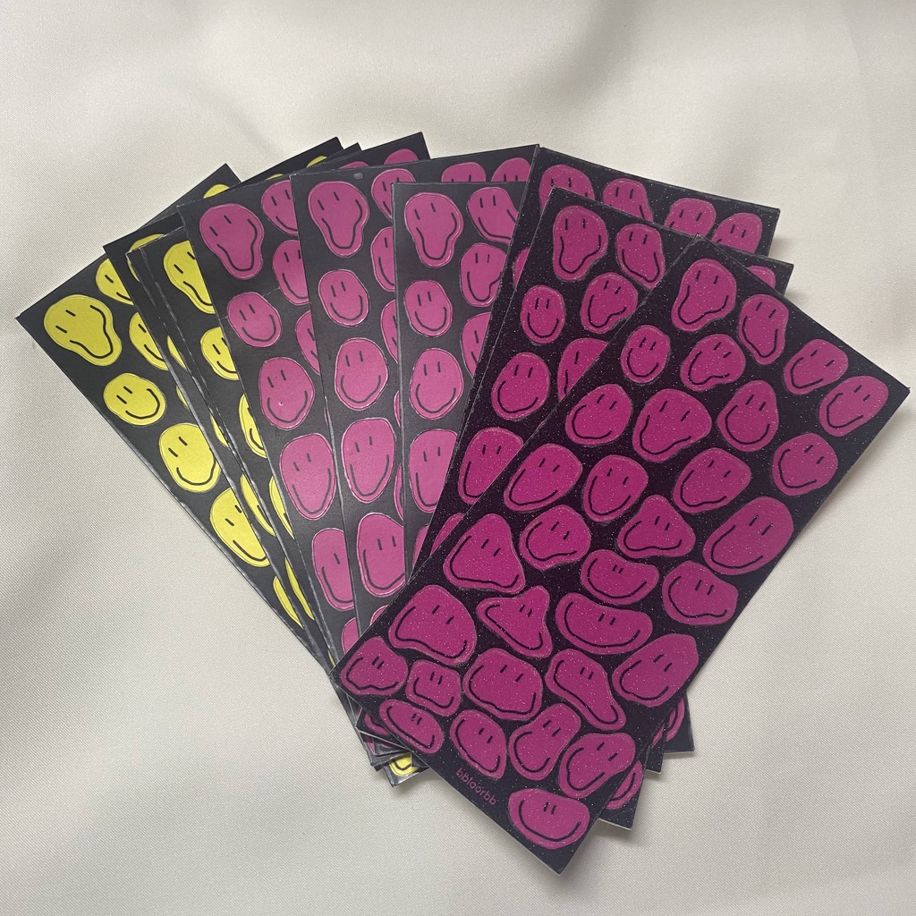 

melted smiley sticker bbloorbb