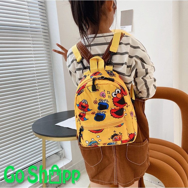 Tas Sekolah Anak Import - Tas Ransel Anak Motif Elmo Lucu Import - Tas Backpack Anak Karakter Elmo Lucu Terbaru - Tas Anak Laki Laki Perempuan [BK20]