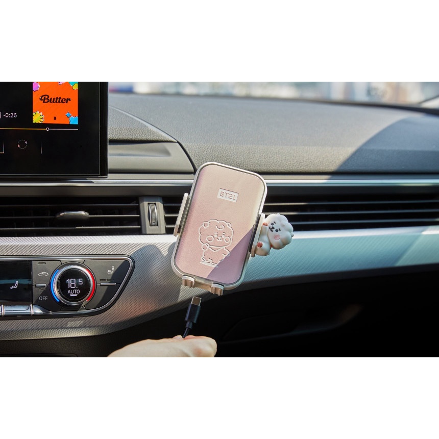 Image of READY STOCK - BT21 FAST WIRELESS CAR CHARGER OFFICIAL FROM LINE FRIENDS STORE #4
