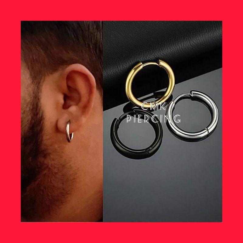 Anting Hoop Cewek dan Cowok Model Simpel Ala Korea Hip Hop