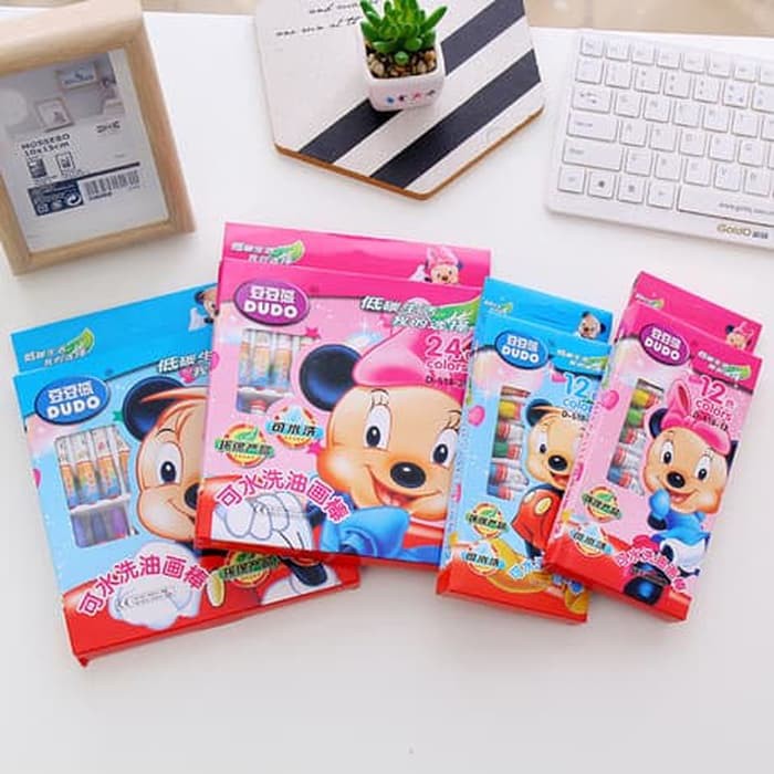 

ALAT MENGGAMBAR MEWARNAI ANAK CRAYON SET BOX 18 in 1 MICKEY
