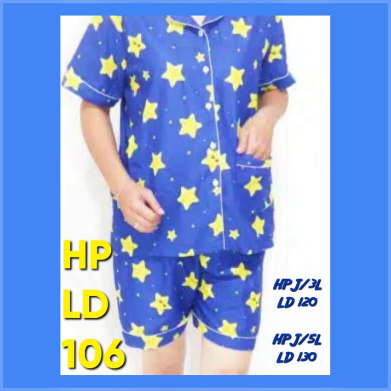 Pakaian tidur Piama couple ibu dan anak star nevi