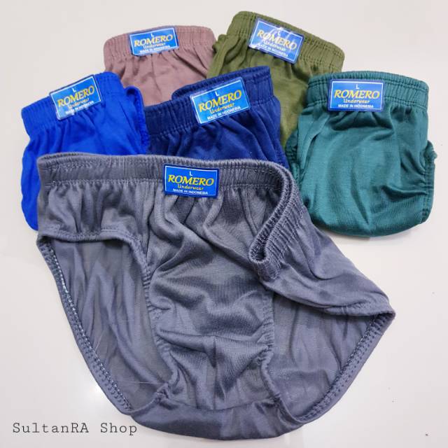 6 Pcs (1/2 Lusin) Celana Dalam Pria Comodo / Romero / Edgina M, L, XL , XXL CD Pria Dewasa