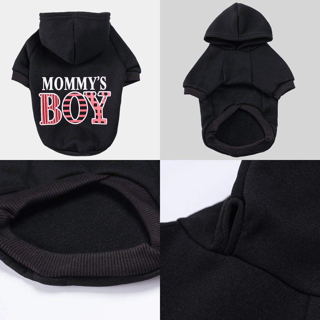 Sweater Kaos Hoodie Bahan Fleece Hangat Dengan Tali Tuntun Untuk Anjing