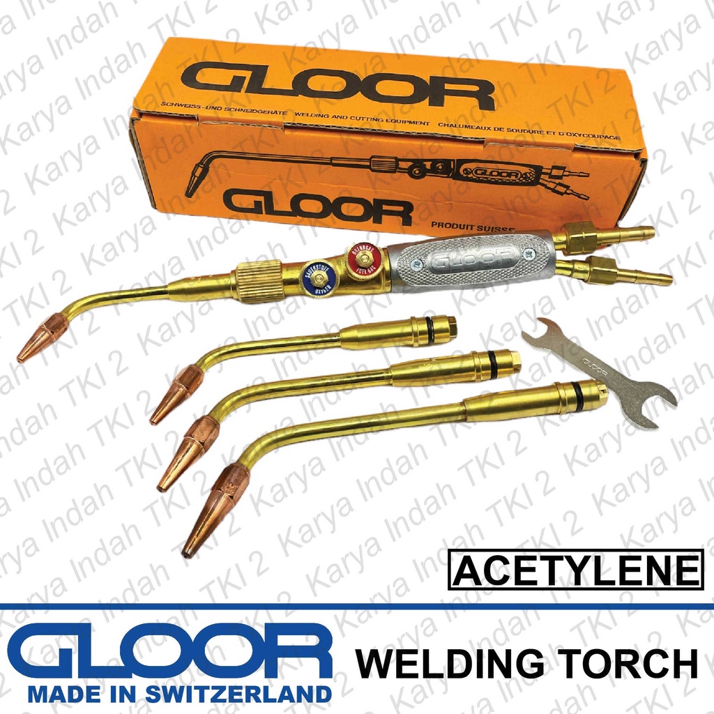 Welding Torch GLOOR ORIGINAL Blander Las Swiss Oksigen Acetylene KARBIT ASLI