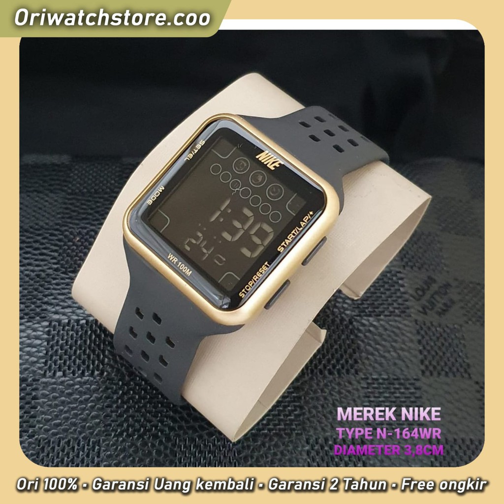 TERLARIS JAM TANGAN Nike digital, strap rubber