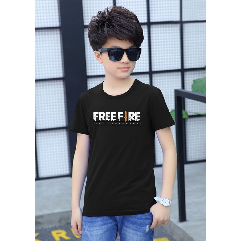 Pakaian kaos anak laki FREE FIRE keren//usia 1-12 tahun / Kaos distro anak Motif FF