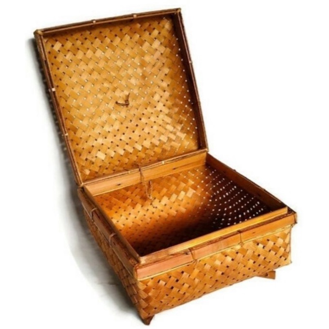 Sokase / keranjang bambu hampers kotak tutup / keranjang parcel hantaran / box hampers