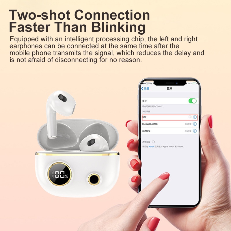 Earphone bluetooth wireless/IPX5 TWS Hi-Fi Stereo Earbuds, with Charging/ Pro13  MACH I True Wireless Earphone TWS GATT Bluetooth 5.1