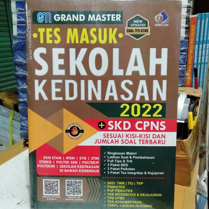 

GRATIS ONGKIR TES MASUK SEKOLAH KEDINASAN 2022 SKD CPNS KPL051