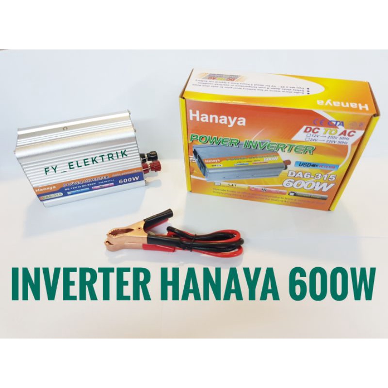 COD Power Inverter 600W DC TO AC Inverter 600 Watt Hanaya USB