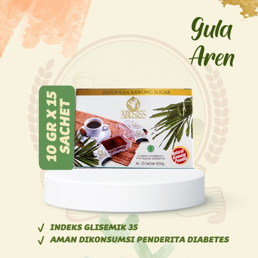 

Areniss - Gula Kawung - Aren Serbuk Organik Sachet - Diabetic Sugar