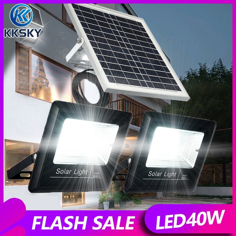 Solar Light Lampu Panel Surya tenaga 300Watts Led Outdoor Flood Light Cell【Barang ready】