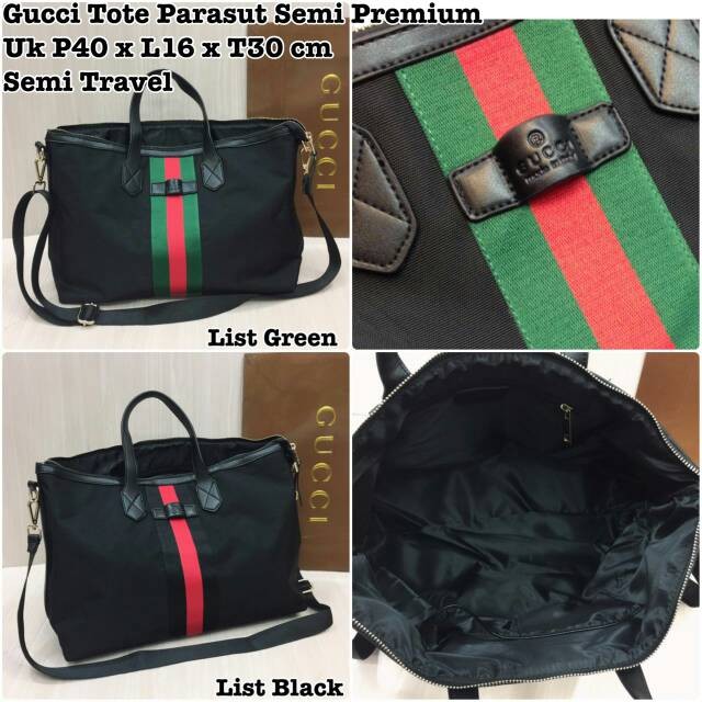 TAS GUCCI TOTE SEMI TRAVEL PARASUT