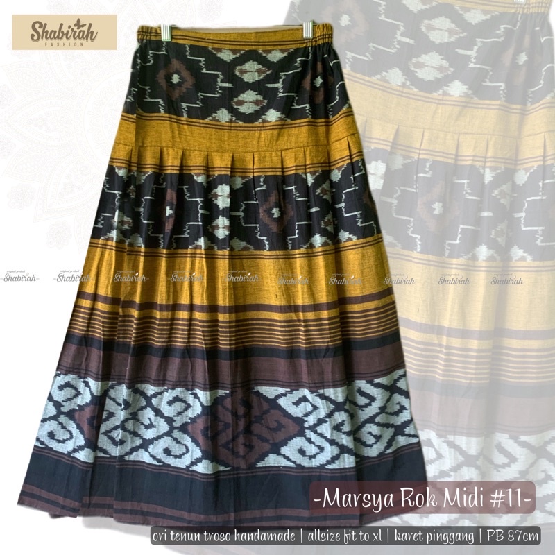GARANSI TERMURAH COD - ROK TENUN MIDI / BAWAHAN WANITA / ROK BATIK / SKIRT / ORI BLANKET TROSO-Marsya #4