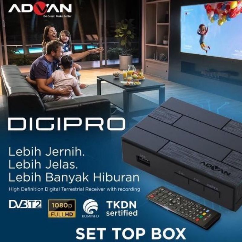 STB TV DIGITAL Set Top Box TV Digital Advan DIGIPRO STB Set Top Box Digital Yotube TV berkualitas tv