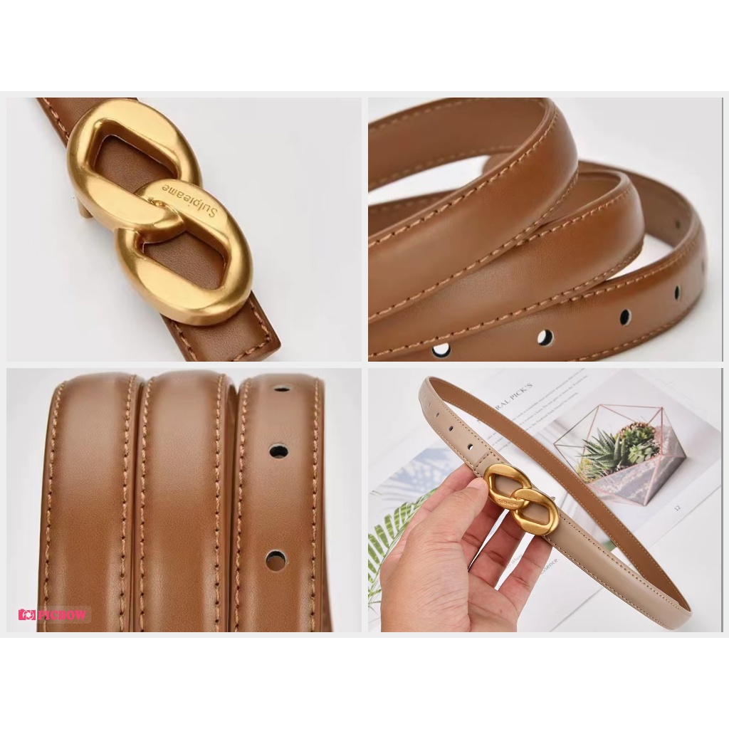 Ikat Ban Pinggang Wanita Adjustable Belt Korea Fashion Kulit Gasper Thin Kecil Tali Sabuk Wanita