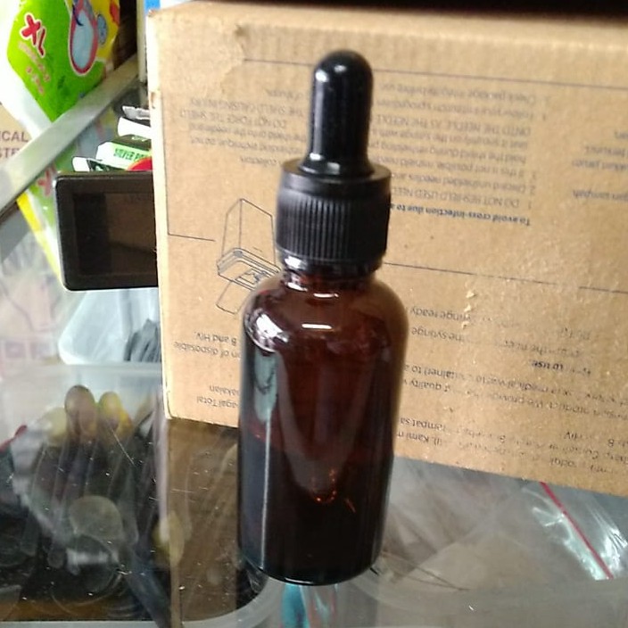 Botol Pipet Kaca Coklat 30ml - Tebal