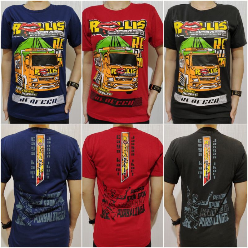 kaos oblong kata kata TRUCK  ROLLIS  Dazzi audio performance M L