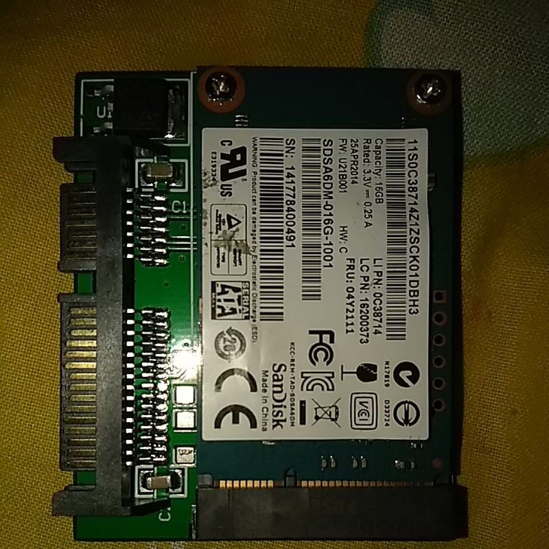 Sandisk SSD 16GB dan konventer sata SSD Murah
