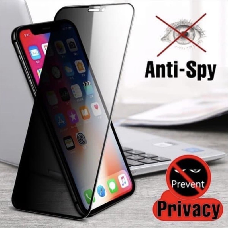 Tempered Glass Spy Privasi Full Cover Iphone Xs max 6.5inch