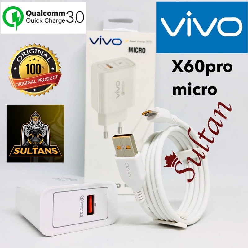 GROSIR CHARGER VIVO ORIGINAL X60 PRO FAST CHARGING MICRO TYPE C SMART POWER QUICK CHARGE