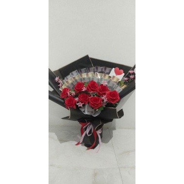 money bouquet, buket uang, buket uang mainan, buket uang premium, buket bunga premium, buket uang ju