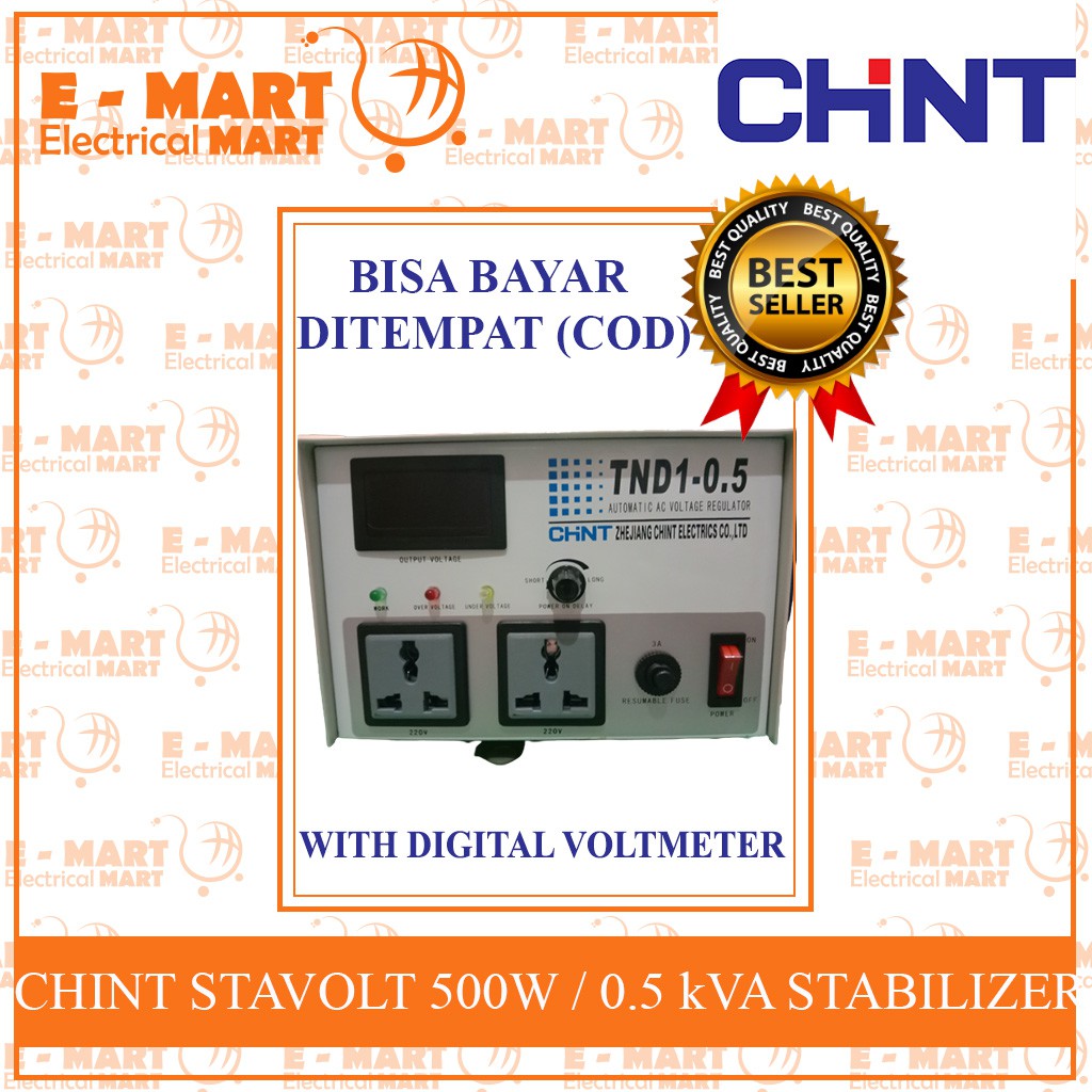 CHiNT Stabilizer 500watt 500 W / CHiNT Stavolt 0.5 kVA BERGARANSI