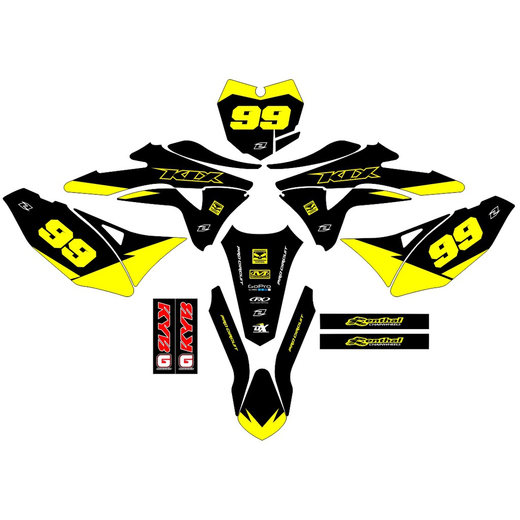 KLX STIKERCUSTOM FULL BODY DECAL STICKER STRIPING KEREN