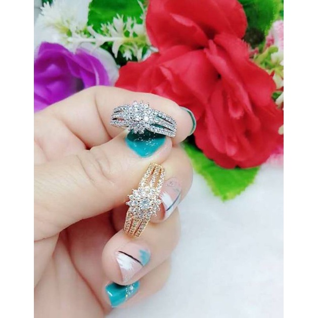 Cincin Permata Fashion 02 Lapis Emas