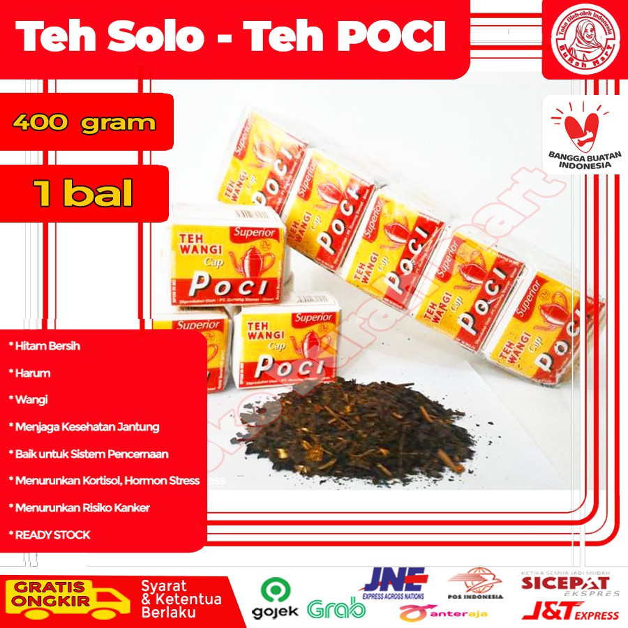 

Teh Solo - Teh POCI Indonesian Local Javanese Black Tea Lokal 1 bal