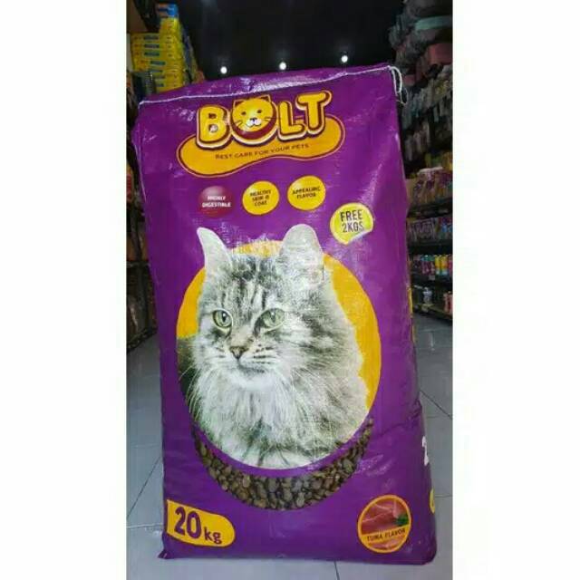 Makanan Kucing Dry Food Merk Bolt 5 Kg Dan 20kg Khusus Go Send