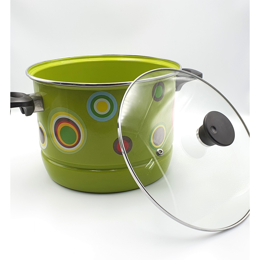 Panci kukusan Stock Pot Steamer Inocook enamel 26cm