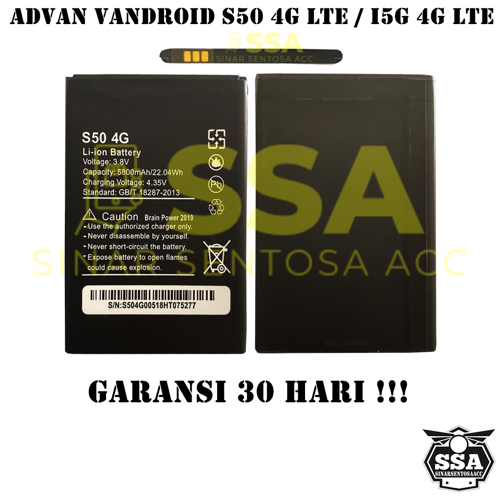 Baterai Original Double Power Advan Vandroid S50 4G LTE I5G 4G LTE Batre Batrai Batrei Battery s50 i5g Ori HP Batu Batere Garansi Murah Awet