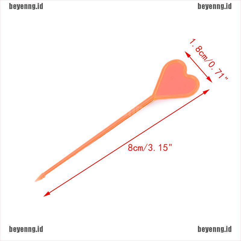 Bey 50 Pcs Tusuk Gigi Plastik Sekali Pakai Model Hatipanah Untuk Makanan Penutupbuah