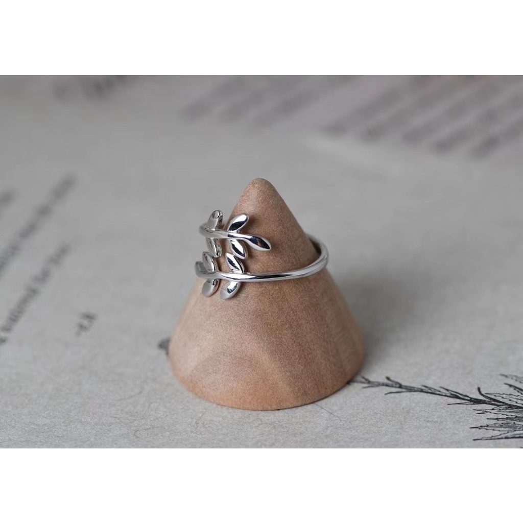 Cincin Wanita Daun Simple Elegan Perhiasan Aksesoris