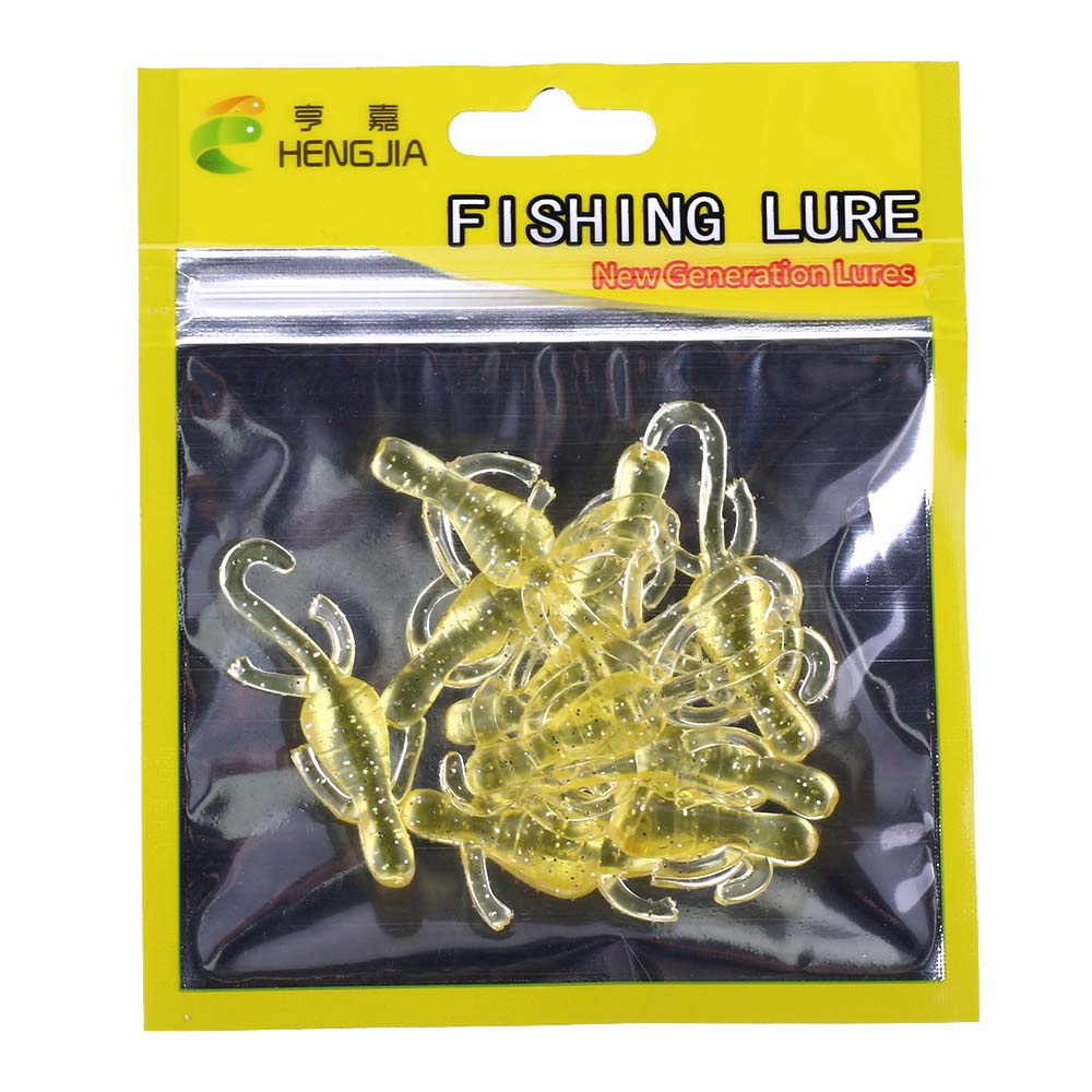 HENGJIA 50PCS/Bag Soft Fishing Lures 5cm 1g Artificial Lure Mini Gecko Silicone Wobblers For  Swimbait Jigging Plastic Bait Worm