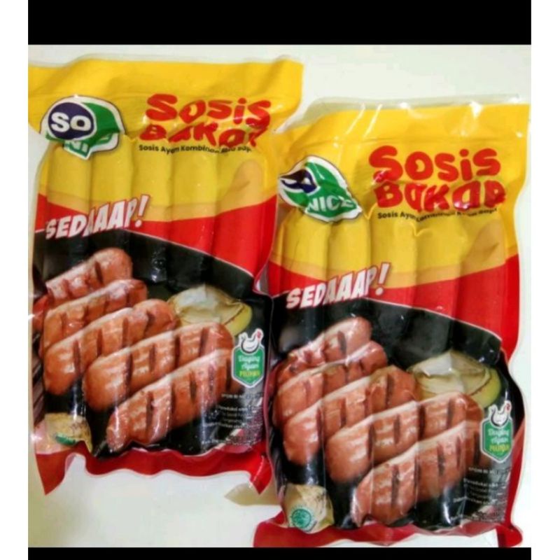 SOSIS BAKAR SO NICE 500GR / SO NICE BAKAR / NIDIA SOSIS BAKAR ISI 12