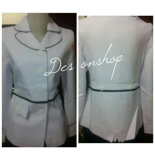 Stelan blazer kerja/guru/hitam putih