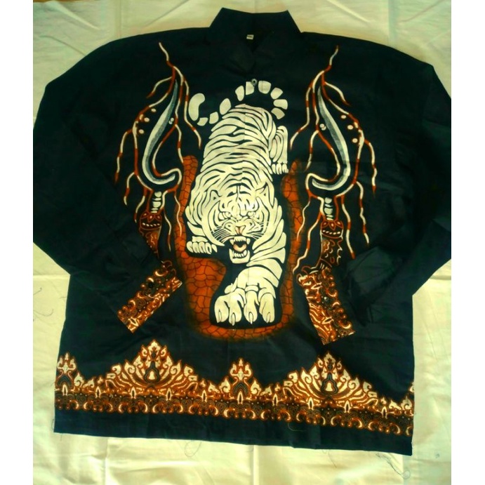 Sarung Celana Setelan Baju Koko Pria Dewasa Batik Solo Macan Kujang